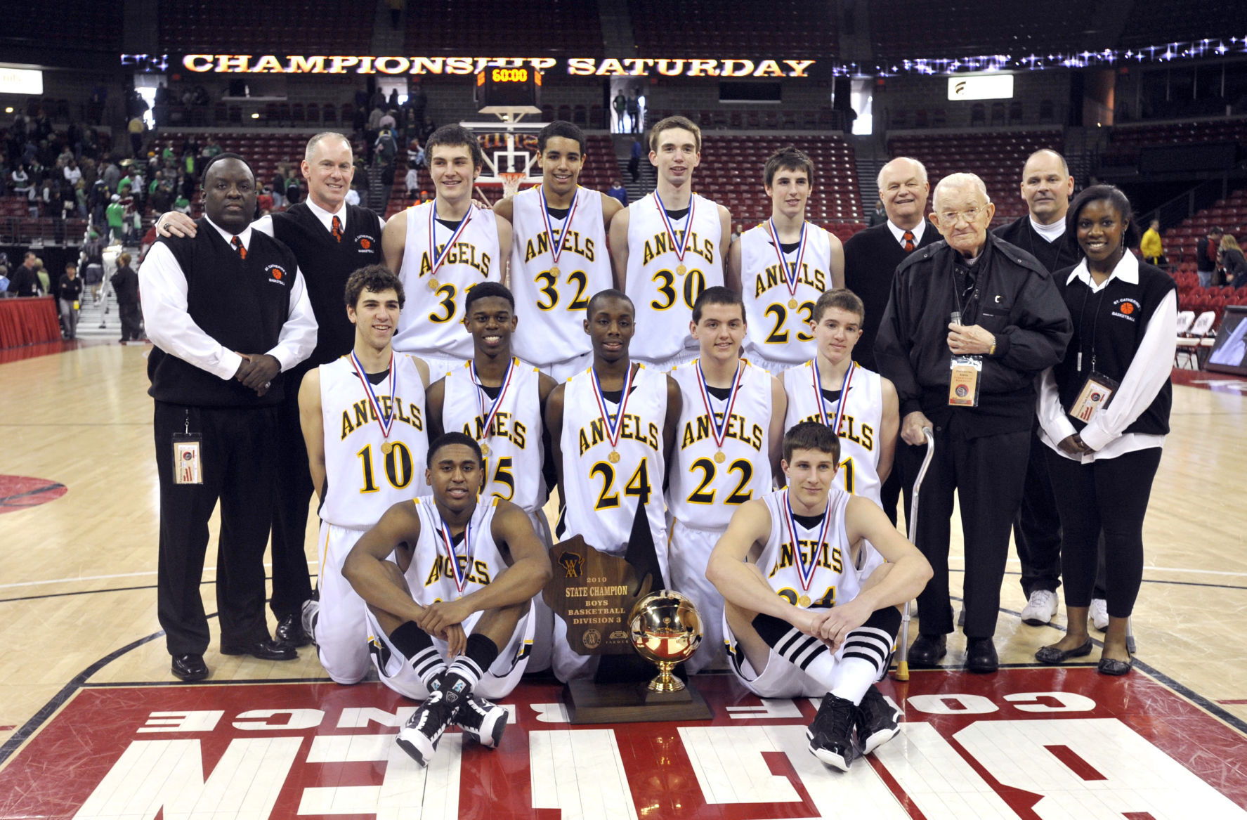 Posing with the gold ball, 2010